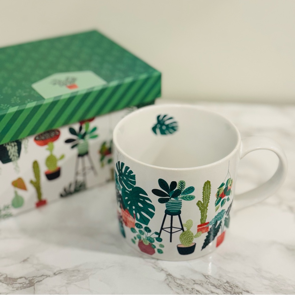 Now Designs Let It Grow Stoneware Mug In A Box, 14 oz